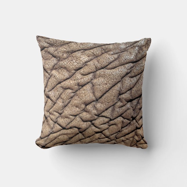 Coussin Gros plan sur la peau d'un éléphant d'Afrique (Recto)
