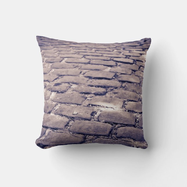 Coussin Gros plan sur une rue pavée (Recto)