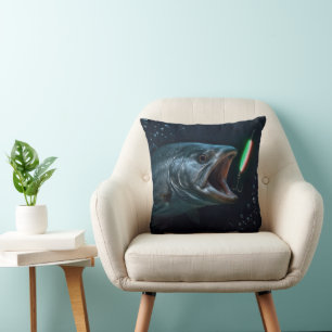 Coussin Gros Poisson avec Leurre Néon