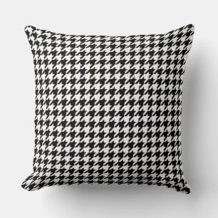 Coussin Grosse toile à carreaux noir et blanc
