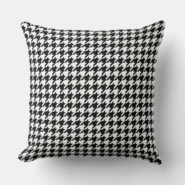 Coussin Grosse toile à carreaux noir et blanc (Recto)