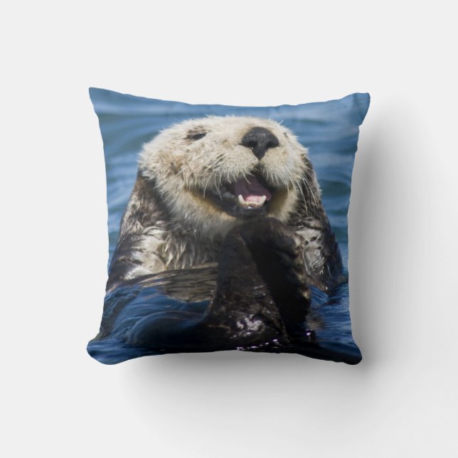 Coussin Grosses de loutres de mer de Californie Enhydra lu (Recto)