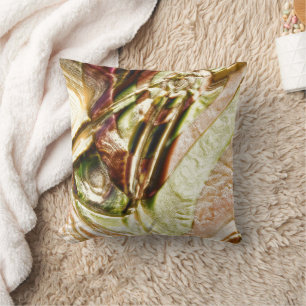 Coussin 'grossissement de la découpe de bois noué' rustiqu