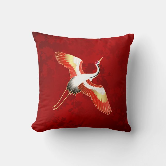 Coussin Grotte japonaise Fleur de cerisier rouge (Recto)