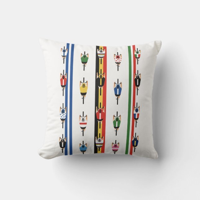 Coussin Groupe de cyclistes (Recto)