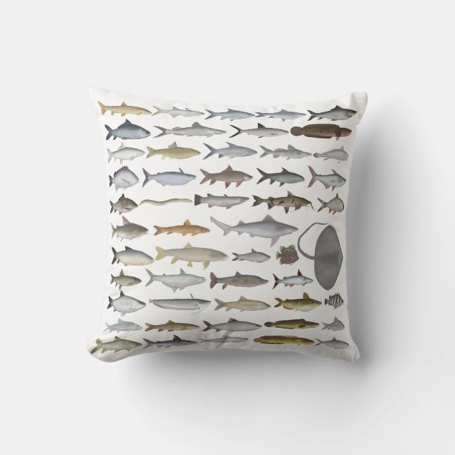 Coussin Groupe de poissons d'eau douce d'Asie du Sud (Recto)