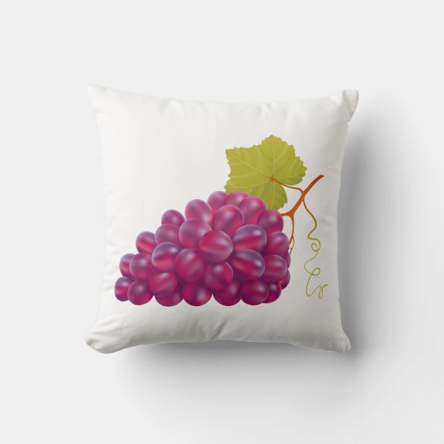 Coussin Groupe délicieux de raisins rouges (Recto)