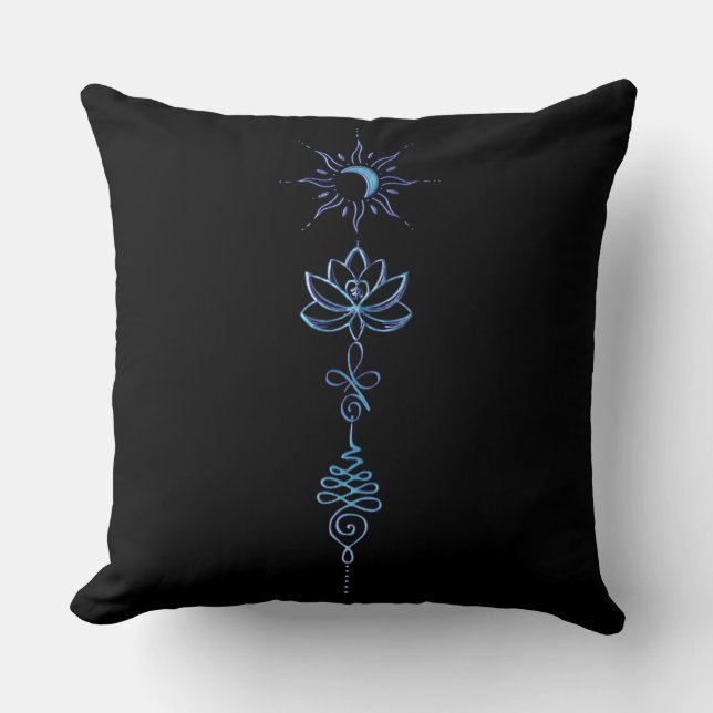 Coussin Groupe Turquoise Unalome (Recto)