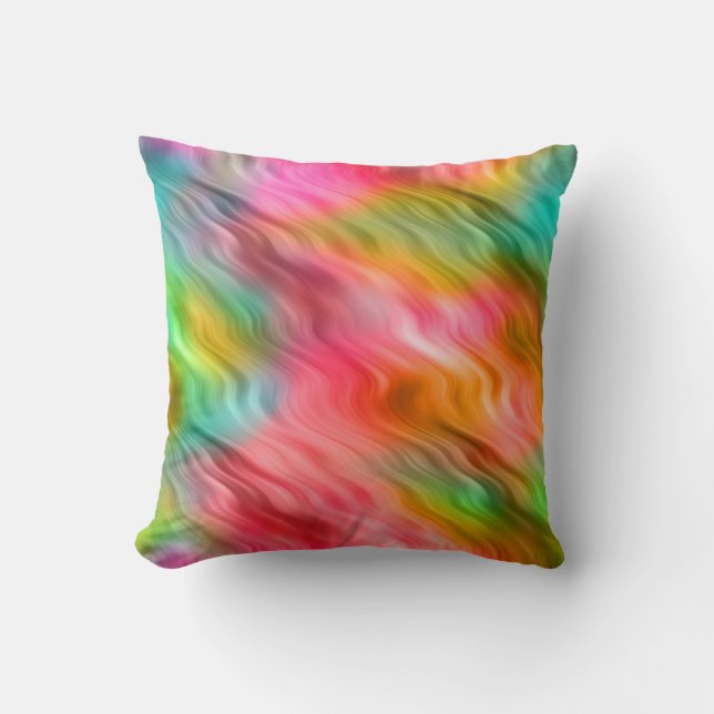 Coussin Grue colorée Fleur Wavy Texture (Recto)