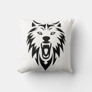 Coussin Gruissement tribal de loup