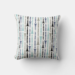 Coussin Grunge Clarinet Music Instrument Bande Cadeau