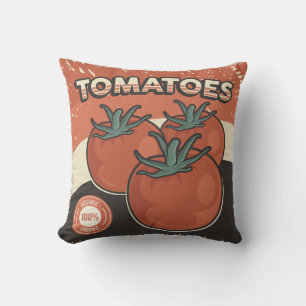 Coussin Grunge classique Vintage rétro Tomates végétales