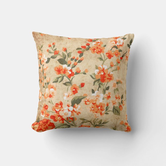 Coussin Grunge de fleurs (Recto)