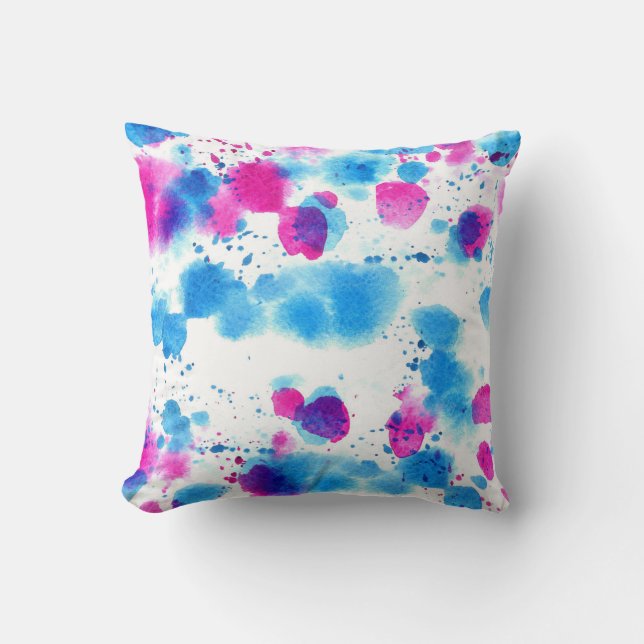 Coussin Grunge Taches Aquarelle Texture (Recto)