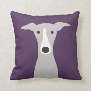 Coussin Gryhound, Greyhound italien ou Whippet Dog Violet