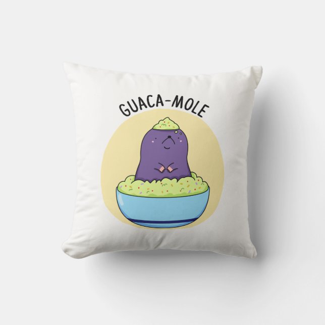 Coussin Guacamole Funny Mole Dans Guacamole Dip Pun (Recto)