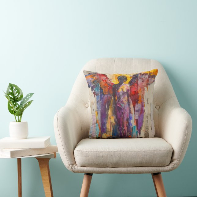 Coussin Guardian Angel Expressionnisme coloré (Chaise)