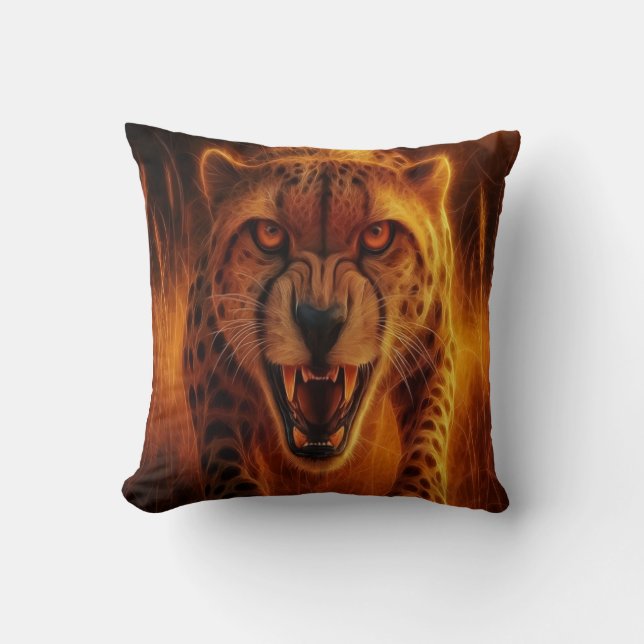 Coussin Guépard chasseur (Recto)
