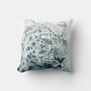 Coussin Guépard dans l'art de la neige