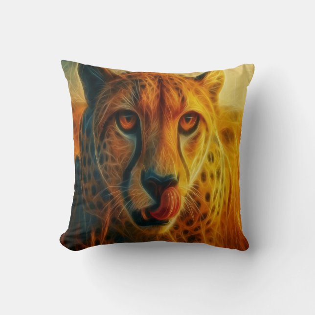 Coussin Guépard fougueux (Recto)