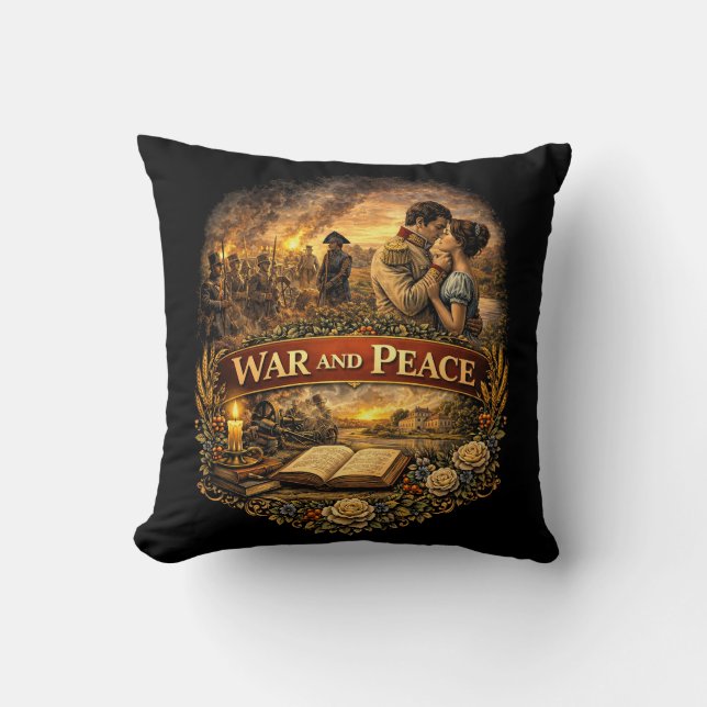 Coussin Guerre et Paix (Recto)
