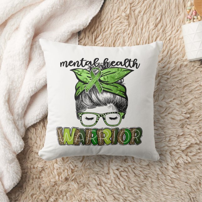 Coussin Guerrier de la santé mentale (Couverture)