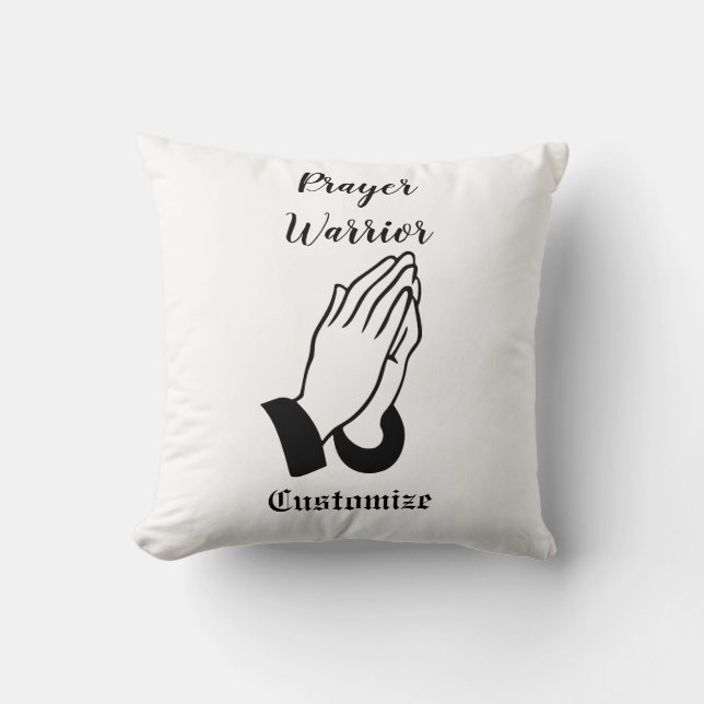 Coussin Guerrier de prière prier Thunder_Cove (Recto)