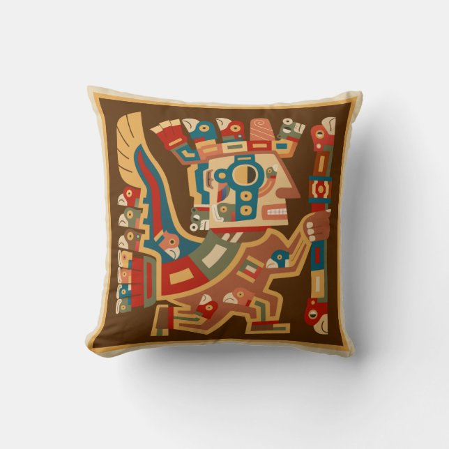 Coussin Guerrier de Tiwanaku Sun (Recto)