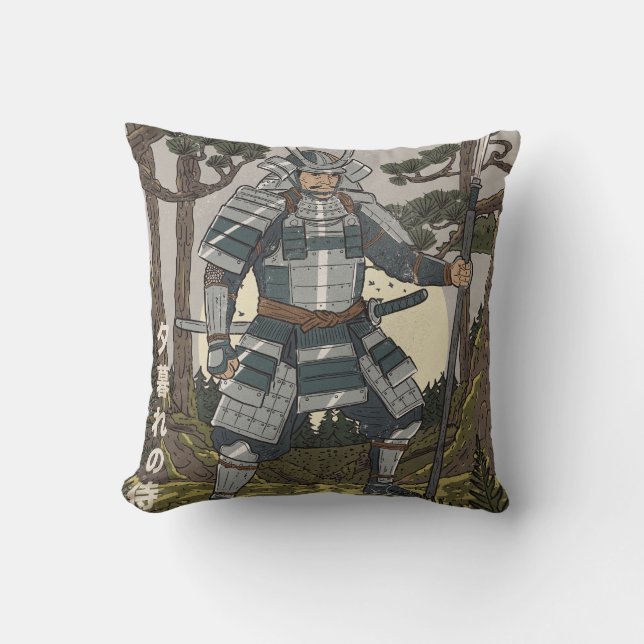 Coussin Guerrier Samouraï  (Recto)