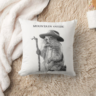 Coussin Guide de montagne - Design de marmotte de rêve