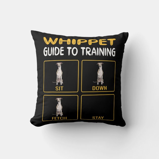 Coussin Guide Whippet Pour L'Entraînement De L'Obéissance  (Recto)