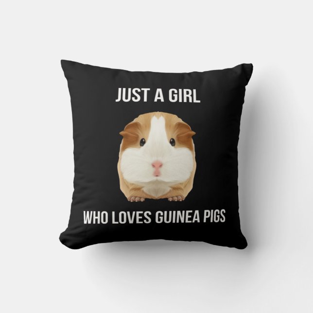 Coussin Guinéen Cochon Juste Une Fille Aime La Roue (Recto)