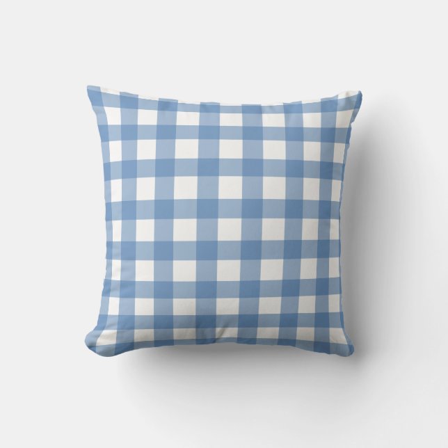 Coussin Guingan bleu (Recto)
