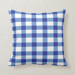 Coussin Guingan bleu