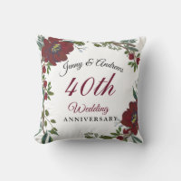 Guirlande rouge Bourgogne 40e anniversaire Mariage