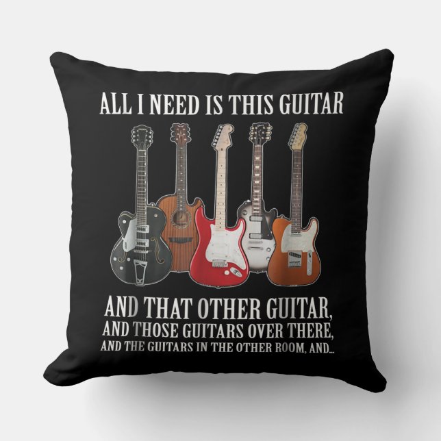 Coussin Guitar | I Need Is This Guitar Any Musician (Recto)