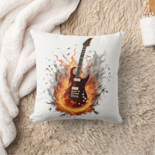 Coussin Guitare électrique fière la nuit