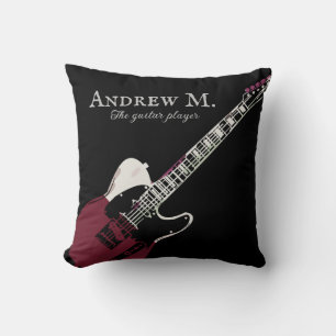 Coussin Guitare électrique personnalisée / guitariste Thro