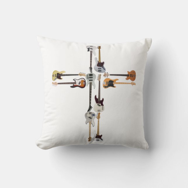 Coussin Guitare Lover | Cadeau de Croix de Guitare (Recto)