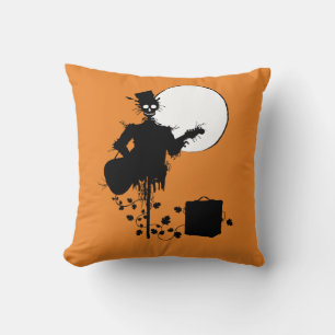 Coussin Guitare Rock & Roll Skeleton Scarecrow Halloween L