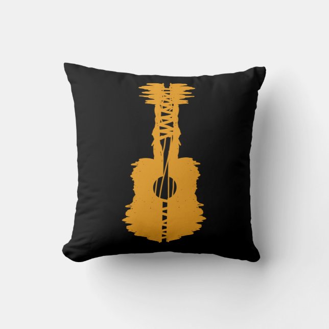 Coussin guitare street art  (Recto)