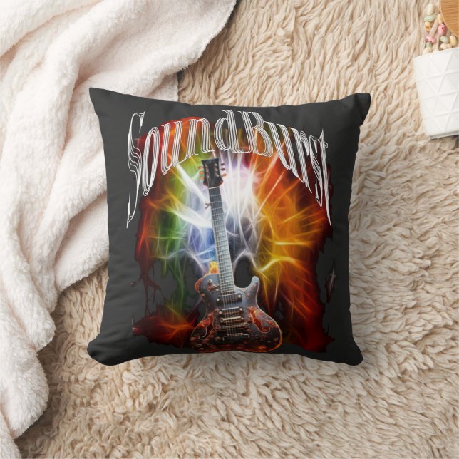 Coussin Guitare vintage Sunburst (Couverture)
