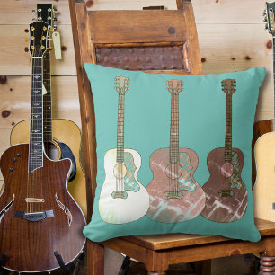 Coussin Guitares acoustiques classiques Instrument rustiqu