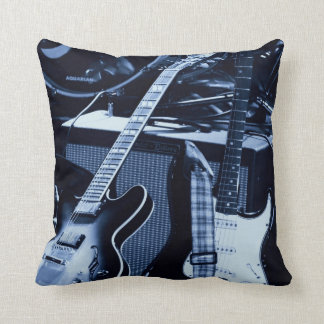 Coussin Guitares bleues 2