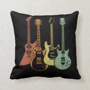 Coussin Guitariste Colorful Instruments de musique Guitare