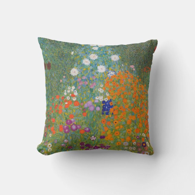 Coussin Gustav Klimt Fleur Jardin Cottage Nature (Recto)