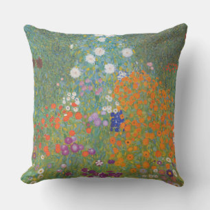Coussin Gustav Klimt Fleur Jardin Cottage Nature