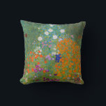 Coussin Gustav Klimt - Jardin des fleurs<br><div class="desc">Jardin aux fleurs - Gustav Klimt en 1905-1907</div>