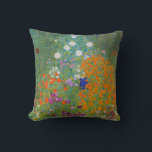 Coussin Gustav Klimt - Jardin des fleurs<br><div class="desc">Jardin aux fleurs - Gustav Klimt en 1905-1907</div>