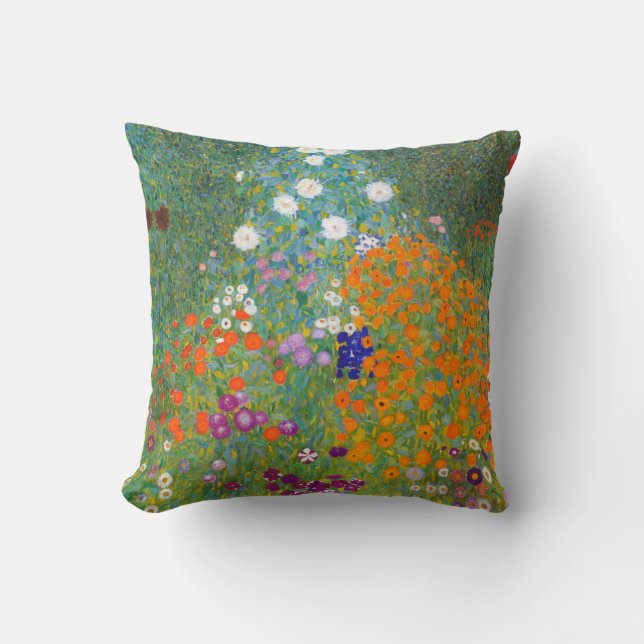 Coussin Gustav Klimt : Jardin fleuri (Recto)